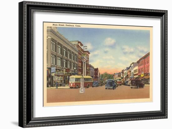 Main Street, Danbury, Connecticut-null-Framed Art Print