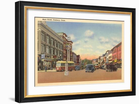 Main Street, Danbury, Connecticut-null-Framed Art Print