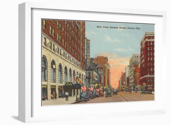 Main Street, Dayton, Ohio-null-Framed Art Print