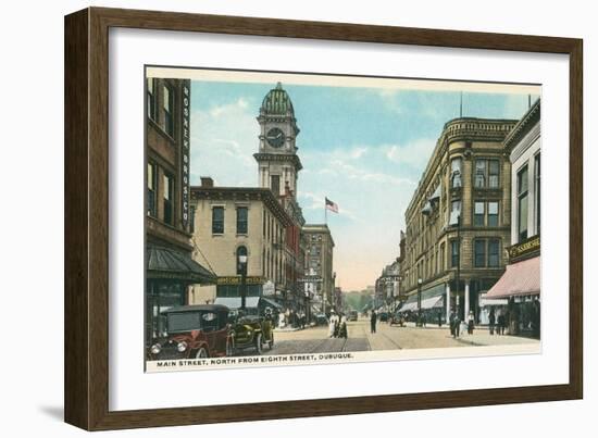 Main Street, Dubuque, Iowa-null-Framed Art Print