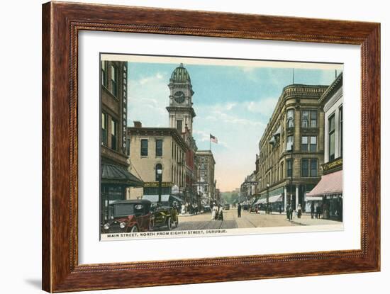 Main Street, Dubuque, Iowa-null-Framed Art Print