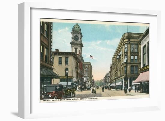 Main Street, Dubuque, Iowa-null-Framed Art Print