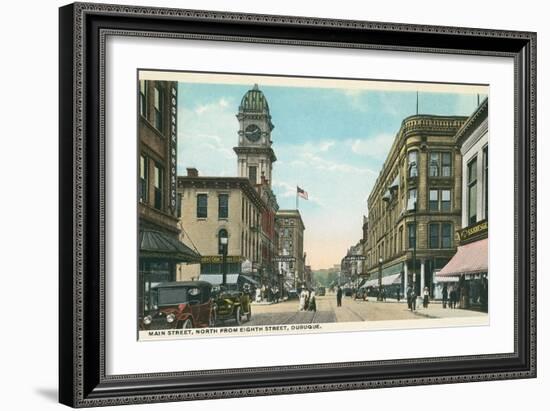 Main Street, Dubuque, Iowa-null-Framed Art Print