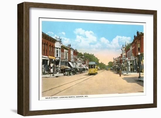 Main Street, Goshen, Indiana-null-Framed Art Print