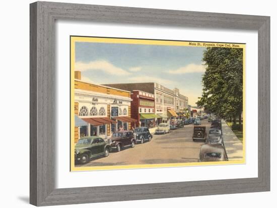 Main Street, Hyannis, Cape Cod-null-Framed Art Print