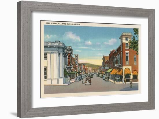 Main Street, Klamath Falls, Oregon-null-Framed Art Print