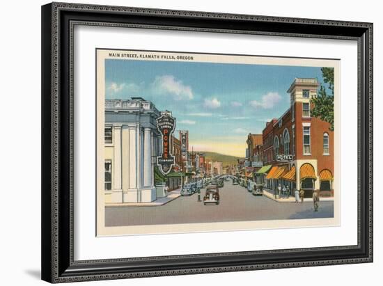 Main Street, Klamath Falls, Oregon-null-Framed Art Print