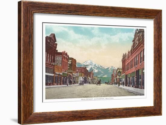 Main Street, Livingston, Montana-null-Framed Art Print