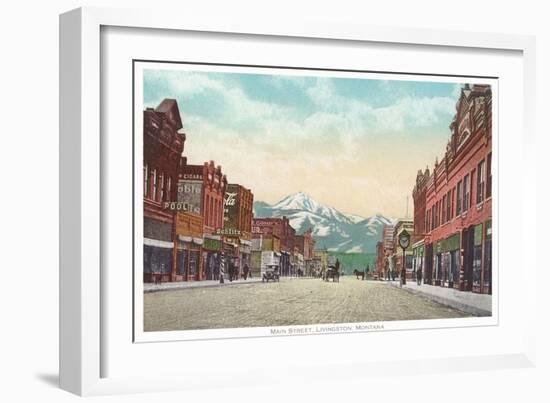 Main Street, Livingston, Montana-null-Framed Art Print