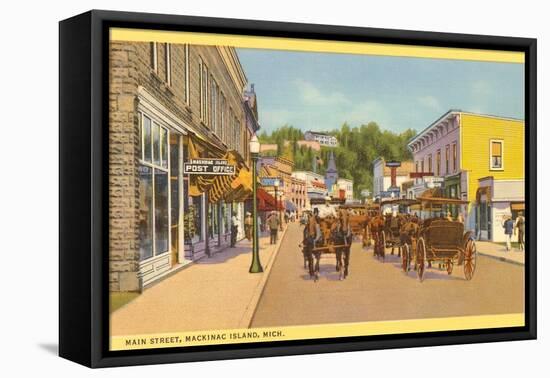 Main Street, Mackinac Island, Michigan-null-Framed Stretched Canvas