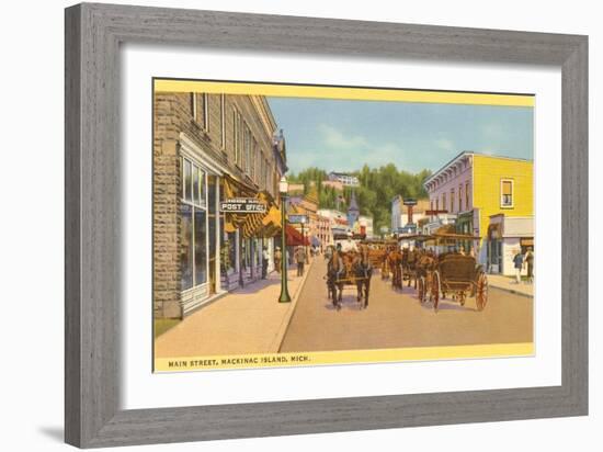 Main Street, Mackinac Island, Michigan-null-Framed Art Print