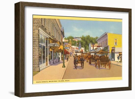 Main Street, Mackinac Island, Michigan-null-Framed Art Print