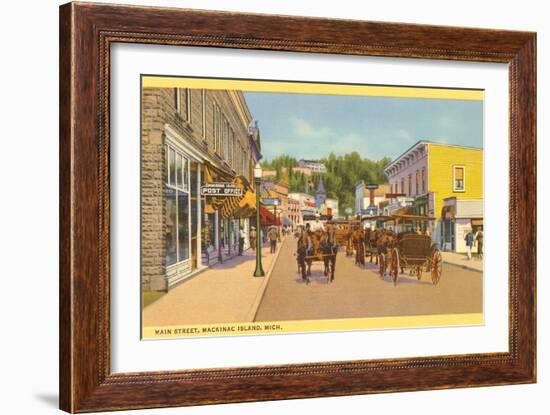 Main Street, Mackinac Island, Michigan-null-Framed Art Print