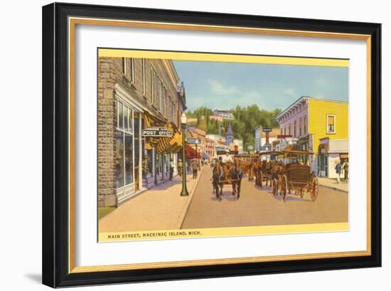 Main Street, Mackinac Island, Michigan-null-Framed Art Print