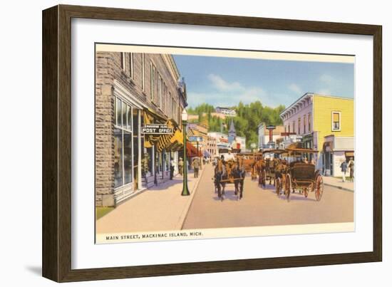 Main Street, Mackinac Island, Michigan-null-Framed Art Print