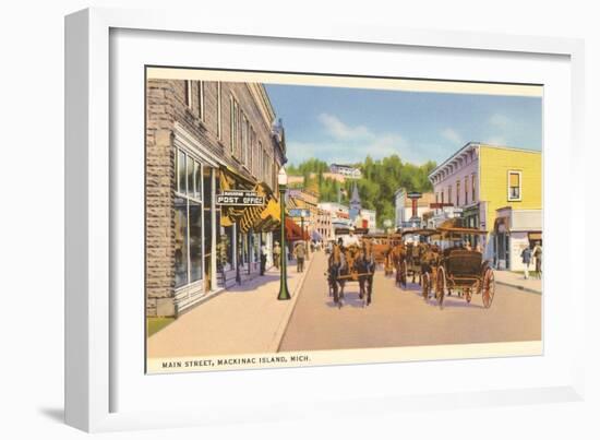 Main Street, Mackinac Island, Michigan-null-Framed Art Print