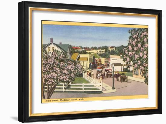 Main Street, Mackinac Island, Michigan-null-Framed Art Print