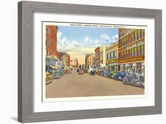 Main Street, New Britain, Connecticut-null-Framed Art Print