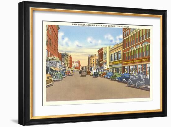 Main Street, New Britain, Connecticut-null-Framed Art Print