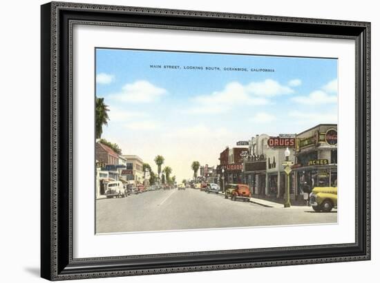 Main Street, Oceanside, California-null-Framed Art Print