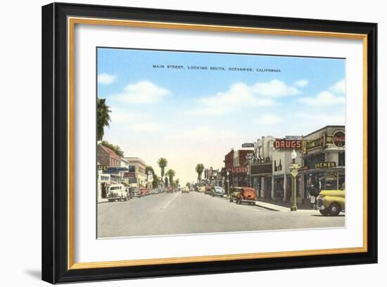 Main Street, Oceanside, California-null-Framed Art Print