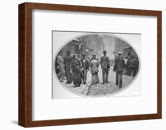 Main street of the Italian community, Clerkenwell, London, c1900 (1901)-Unknown-Framed Photographic Print