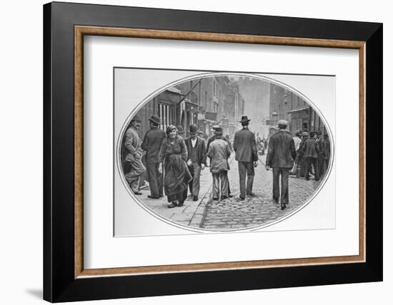 Main street of the Italian community, Clerkenwell, London, c1900 (1901)-Unknown-Framed Photographic Print