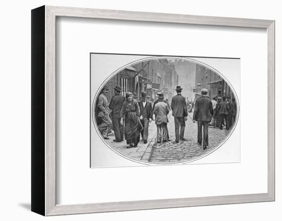 Main street of the Italian community, Clerkenwell, London, c1900 (1901)-Unknown-Framed Photographic Print