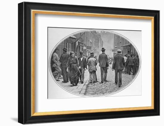 Main street of the Italian community, Clerkenwell, London, c1900 (1901)-Unknown-Framed Photographic Print