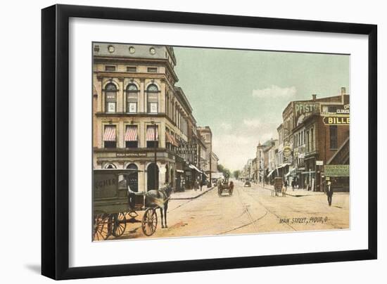 Main Street, Piqua-null-Framed Art Print