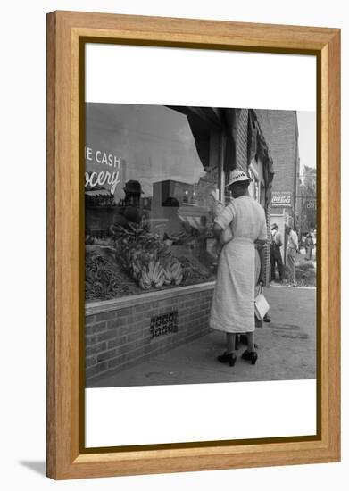 Main Street, Pittsboro, North Carolina-Dorothea Lange-Framed Stretched Canvas