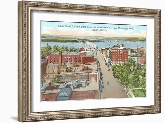 Main Street, Quincy, Illinois-null-Framed Art Print