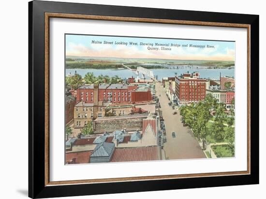 Main Street, Quincy, Illinois-null-Framed Art Print