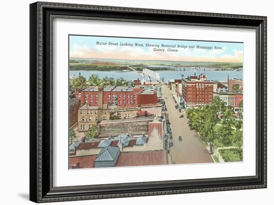 Main Street, Quincy, Illinois-null-Framed Art Print