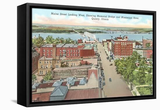 Main Street, Quincy, Illinois-null-Framed Stretched Canvas