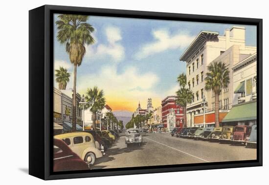 Main Street, Riverside, California-null-Framed Stretched Canvas
