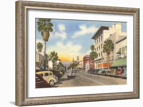 Main Street, Riverside, California-null-Framed Art Print