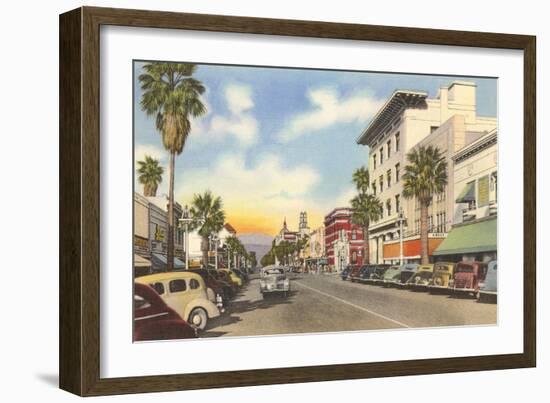 Main Street, Riverside, California-null-Framed Art Print