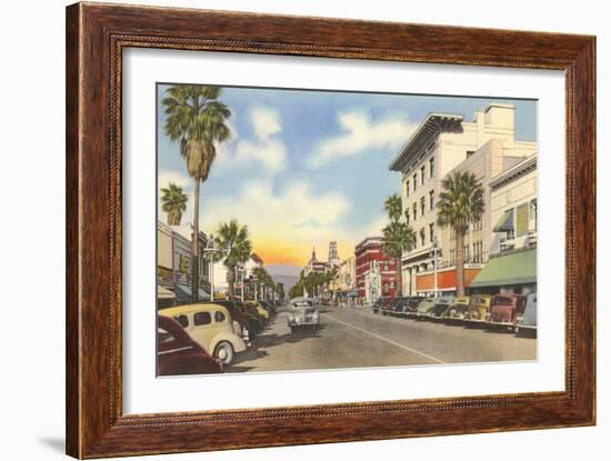 Main Street, Riverside, California-null-Framed Art Print