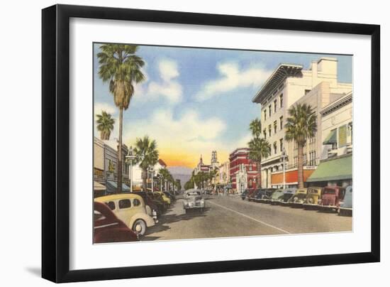 Main Street, Riverside, California-null-Framed Art Print