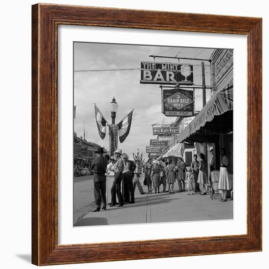 Main street, Sheridan, Wyoming, 1941 (b/w photo)-Marion Post Wolcott-Framed Photographic Print