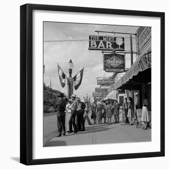 Main street, Sheridan, Wyoming, 1941 (b/w photo)-Marion Post Wolcott-Framed Photographic Print