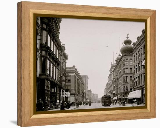 Main Street, Springfield, Mass.-null-Framed Stretched Canvas