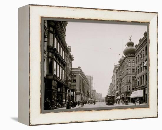 Main Street, Springfield, Mass.-null-Framed Stretched Canvas