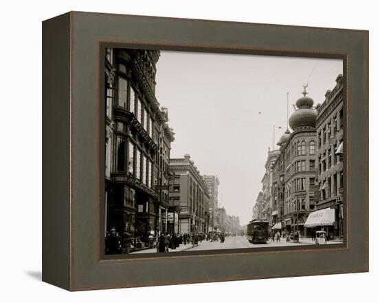 Main Street, Springfield, Mass.-null-Framed Stretched Canvas