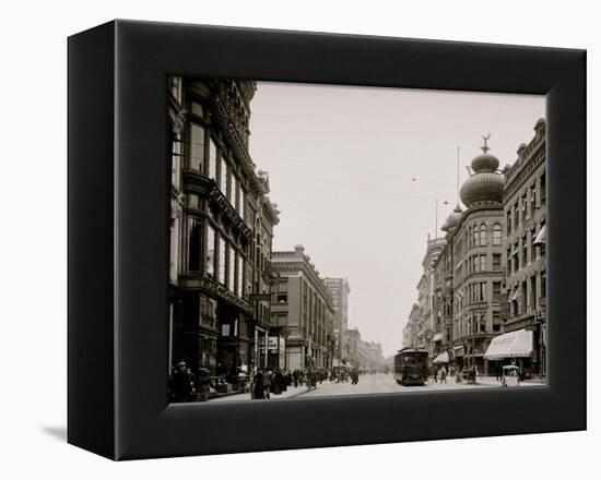Main Street, Springfield, Mass.-null-Framed Stretched Canvas