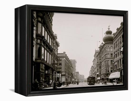 Main Street, Springfield, Mass.-null-Framed Stretched Canvas