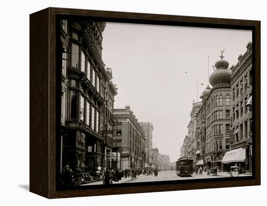 Main Street, Springfield, Mass.-null-Framed Stretched Canvas
