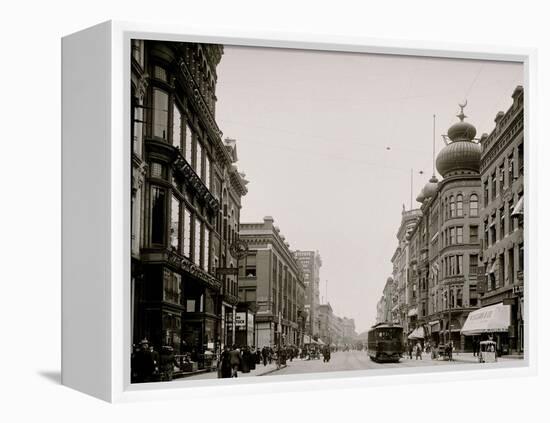 Main Street, Springfield, Mass.-null-Framed Stretched Canvas