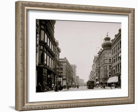 Main Street, Springfield, Mass.-null-Framed Photo